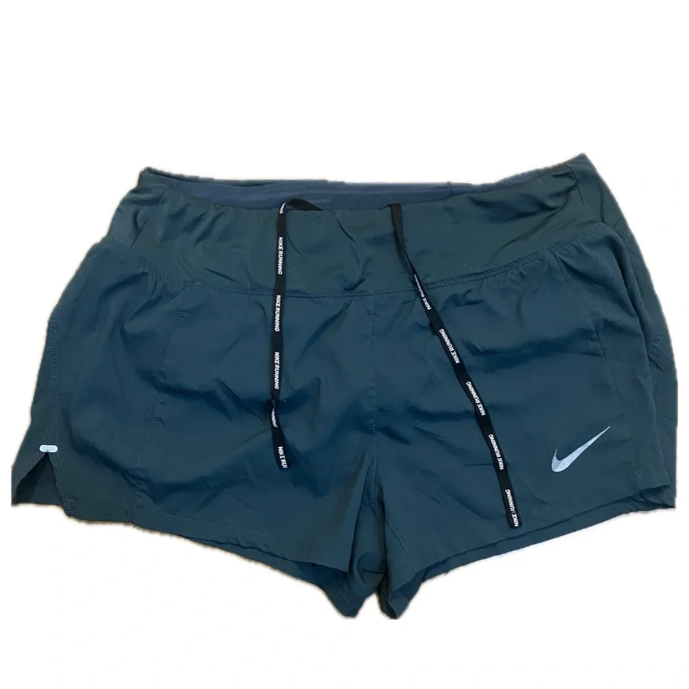 Nike Eclipse Jungle Green Running Shorts - Picture 1 of 4